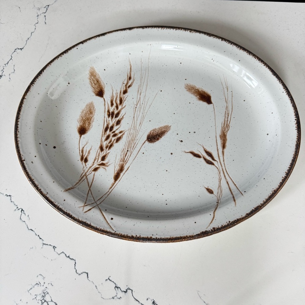 Stonehenge Wedgewood Midwinter Wild Oats Serving Platter Made in England